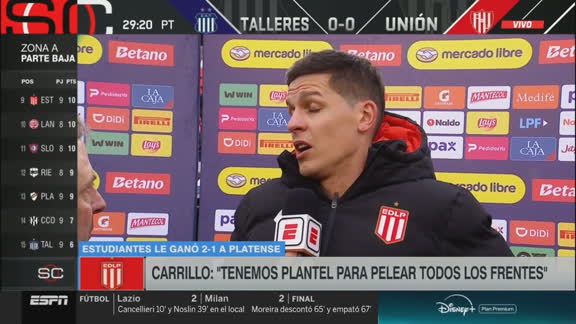 Carillo: "Tenemos plantel para pelear en todos los frentes"