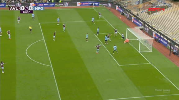 Murillo, ex-Corinthians, quase faz gol contra em lance bizarro com até bolada na cara do goleiro em Aston Villa x Nottingham Forest