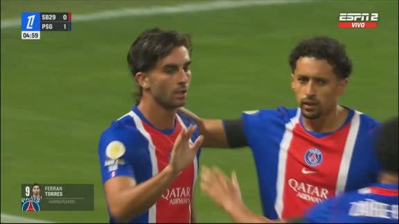 Taco brillante de Dembélé y definición de Ferrán Torres para el 1 a 0 de PSG