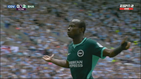 Yalcouye encaró y fimó el 2-0 para Brighton