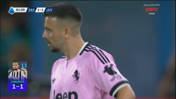 EMPATE DA JUVENTUS! Goleiro sai mal, e Zhegrova aproveita o rebote para marcar contra o Sassuolo; VEJA