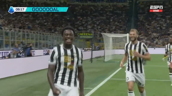 ¡Testazo a contrapierna de Abankwah para darle la ventaja a Udinese!