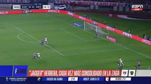 Cada vez más consolidado: Jagger Herrera jugó un gran encuentro ante Sao Paulo