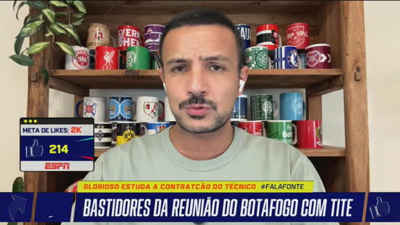 Tite 'gosta do que ouviu' após 1º papo com Botafogo; VEJA detalhes