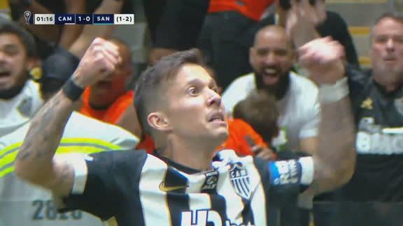 ¡Santos sacó del medio y Bernard puso el 1-0 para Mineiro!