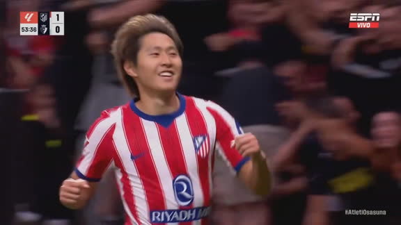 Buena definición de Kang-in Lee para el 2-0 de Atlético de Madrid