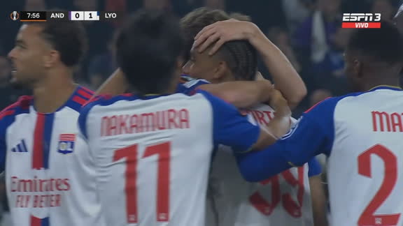¡Noah Nartey adelantó a Lyon en la Europa League!