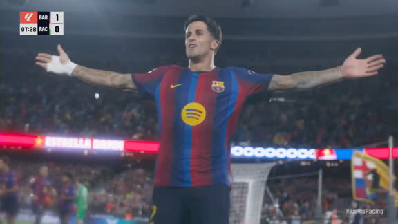 ¡Para enmarcar! Golazo de Joao Cancelo para el 1-0 del Barcelona