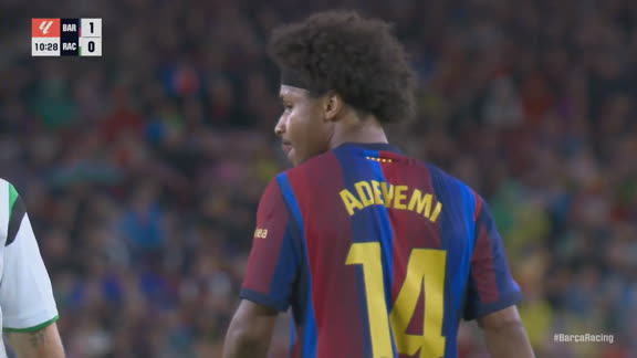 Adeyemi estuvo cerca de extender la ventaja del Barcelona