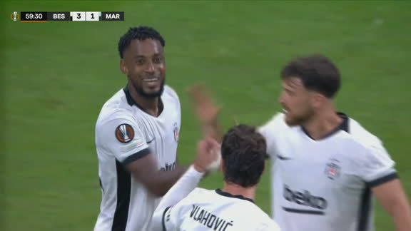 ¡Grito panameño en la Europa League! Murillo puso el 3 a 1 del Besiktas