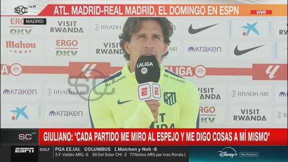 Giuliano Simeone: "El derbi contra Real Madrid es muy especial"