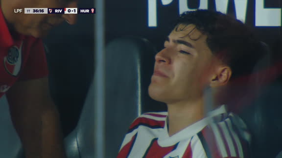 Andrada salió lesionado y no pudo contener las lágrimas