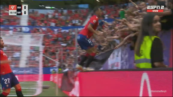 Budimir y una clase magistral de definición para el 1-0 del Osasuna ante el Rayo Vallecano