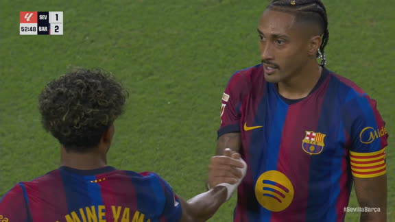 ¡Asistencia top de Lamine Yamal y doblete de Raphinha!