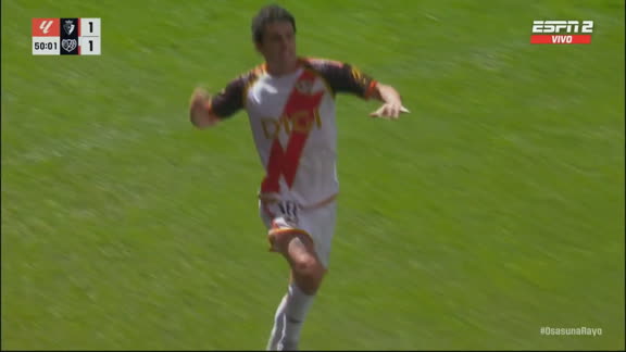 Camello culminó un gran ataque y anotó el 1-1 ante el Osasuna
