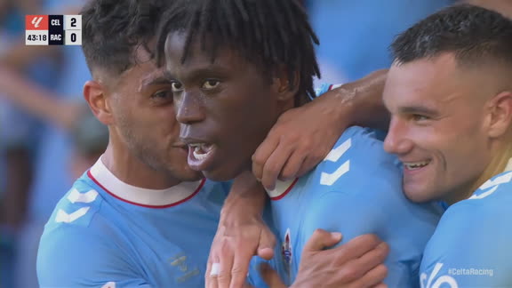 ¡Golazo de Moriba y Celta de Vigo se adelantó ante Racing de Santander!