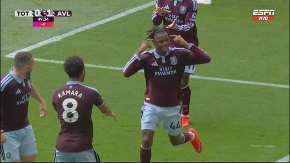 Robertson la dejó viva y Manzambi aprovechó para el 1-0 del Aston Villa