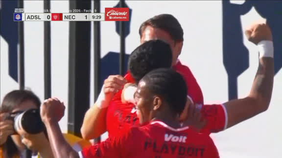 ¡Gol de Necaxa! San Luis 0-1 Necaxa