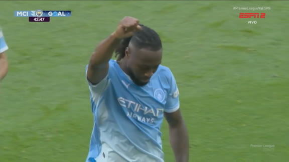 Semenyo enche o pé na área, faz 3 a 2 para o City contra o Sunderland e anota o 1º gol dele na Premier League 2026/27