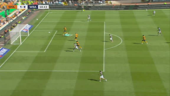Grave error de la defensa del West Bromwich y gol de Fer Lopez para los Wolves