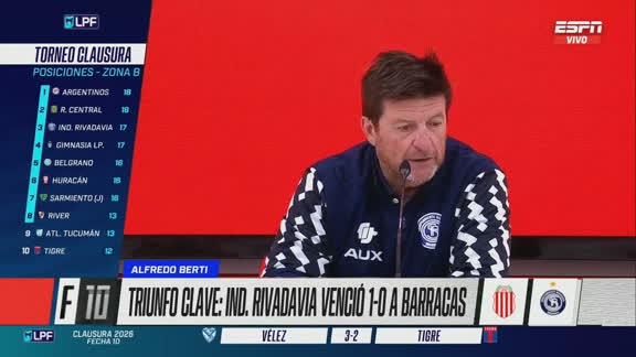 Berti: "Es un grupo que tiene mucho deseo de darle otra estrella al club"