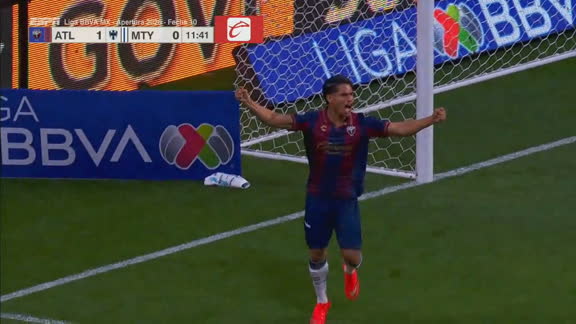 ¡Los Potros pegan primero y abren el marcador! | Atlante 1-0 Rayados