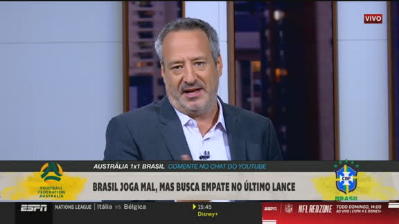 Gian Oddi critica amistoso 'decepcionante' do Brasil contra Austrália: 'Vi a escalação, mas não vi o futebol'
