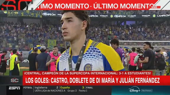 Julián Fernández elogió a los hinchas de Rosario Central
