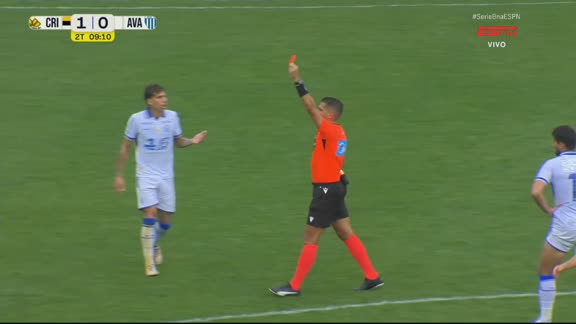 Zé Ricardo expulso! Jogador do Avaí leva segundo amarelo e deixa equipe com um a menos contra o Criciúma