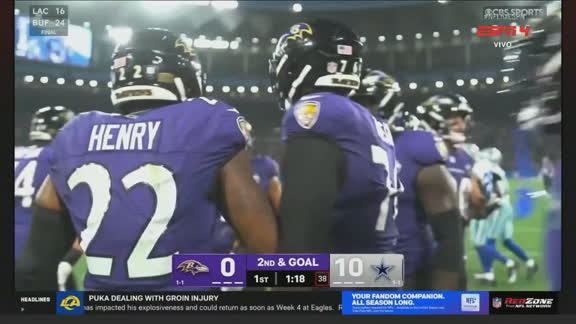 Touchdown Ravens! Derrick Henry corre para a endzone e equilibra no Maracanã; VEJA