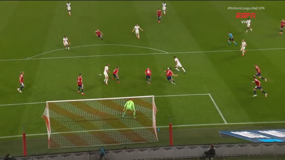 Na trave! Inglaterra tem três chances dentro da área, mas Tchéquia se segura na Nations League; VEJA