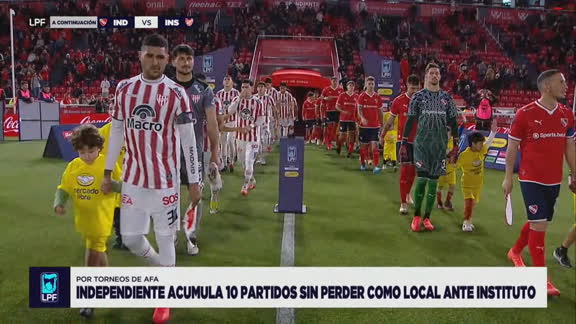 ¡Fútbol en Avellaneda! Independiente recibe a Instituto