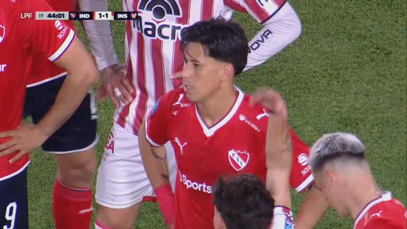 ¡Malas noticias para Independiente! Meza vio la segunda amarilla y fue expulsado