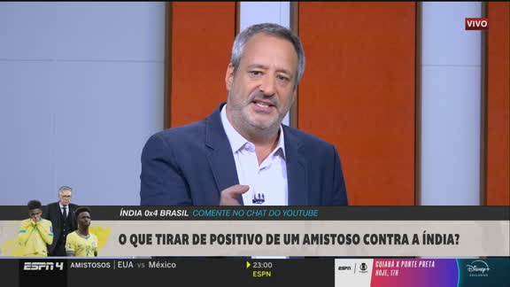 Gian Oddi questiona nível da seleção da Índia em derrota para o Brasil: 'Não é amistoso, é jogo-treino'