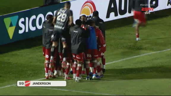 Gol do Vila Nova! Janderson recebe na área, emenda de primeira e abre o placar contra o Botafogo-SP; VEJA