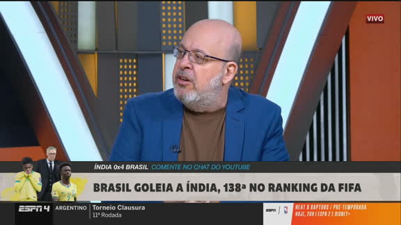Vitor Birner não se empolga com atuação do Brasil contra a Índia: 'Taticamente, não serviu para nada'