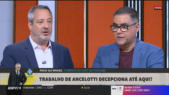 Gian Oddi e Eugênio Leal discordam sobre atitudes de Ancelotti e debate esquenta no Linha de Passe