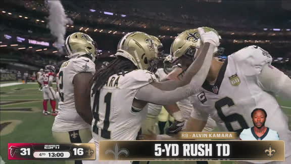 New Orleans no se rinde y descuenta con Kamara