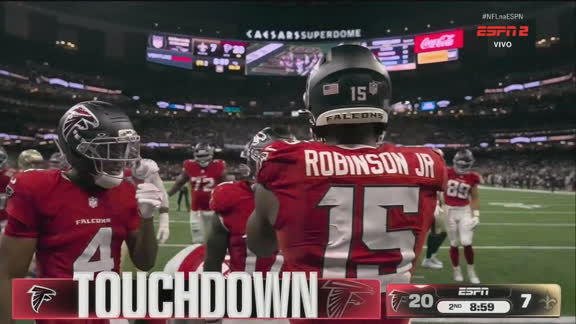 Touchdown Falcons! Novamente no jogo terrestre, Atlanta marca de novo; VEJA
