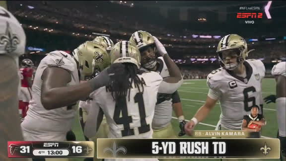 Touchdown Saints! Kamara marca de novo e diminui em New Orleans; VEJA