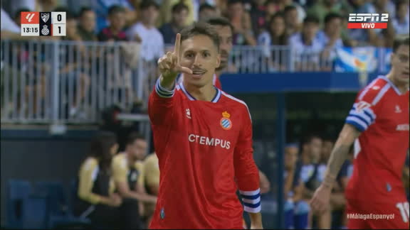 Bryan Zaragoza desparramó la defensa del Malaga y abrió el marcador para el Espanyol
