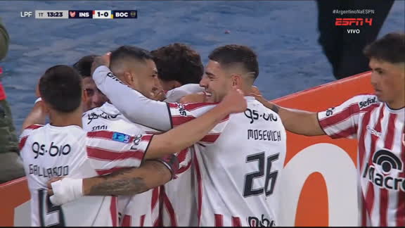 Gol do Instituto! Alarcón manda 'bomba' de direita e abre o placar em despedida do Boca antes de semifinal contra o Vasco