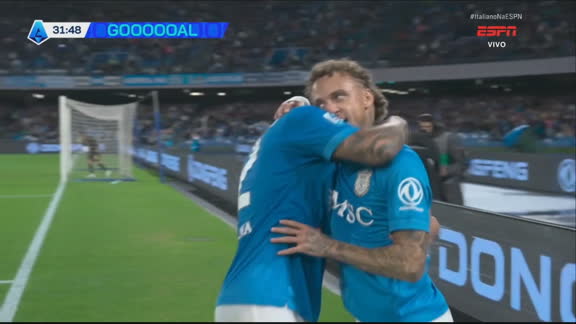 Gol do Napoli! Bela jogada coletiva termina com Noa Lang tirando do goleiro para fazer 2 a 0