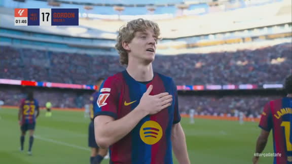 ¡Anthony Gordon abre el marcador para el Barça en el primero minuto!