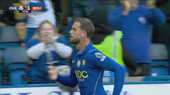 GOLAÇO DO CHELSEA! Henderson acerta cobrança de falta perfeita e marca o quinto dos Blues contra o Bournemouth