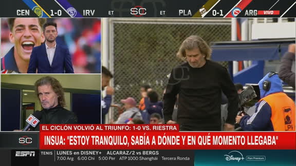 Insúa: "Farías hizo un gran partido y volvió a jugar los 90"