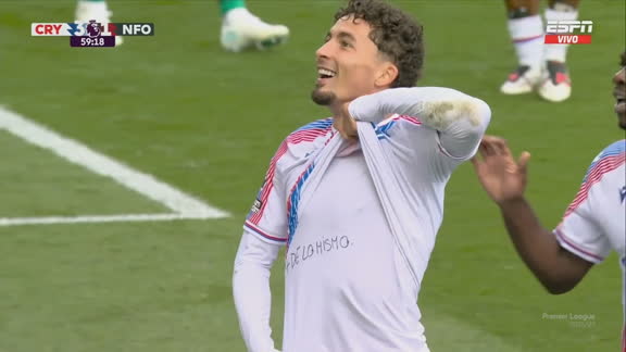 Yeremy Pino capturó el rebote y amplió la ventaja de Crystal Palace