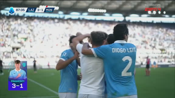 O TERCEIRO DA LAZIO! Pinamonti recebe cruzamento rateiro e marca seu primeiro gol pelo time de Roma; VEJA