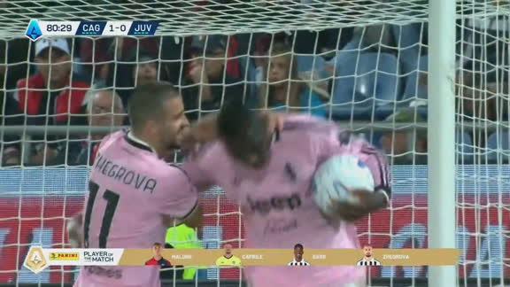 Gol da Juventus! Alajbegovic cruza, Kolo Muani cabeceia e empata contra o Cagliari