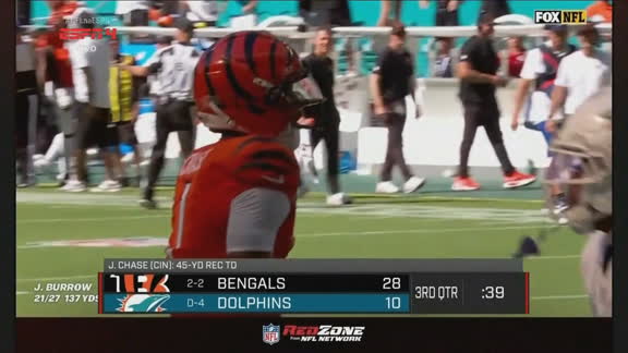 Touchdown Bengals! Joe Burrow acha passe longo espetacular e Chase faz recepção incrível